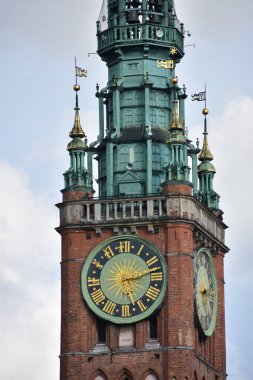 GDANSK, POLAND - 19 AUG; Polonya 'nın Gdansk kentindeki Gdansk Müzesi (Main Town Hall), 19 Ağustos 2019.