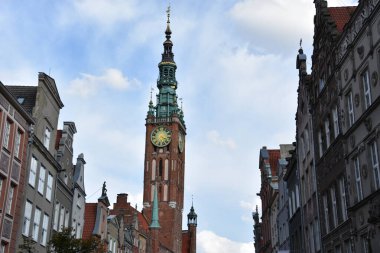 GDANSK, POLAND - 19 AUG; Polonya 'nın Gdansk kentindeki Gdansk Müzesi (Main Town Hall), 19 Ağustos 2019.