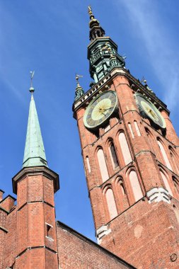 GDANSK, POLAND - 19 AUG; Polonya 'nın Gdansk kentindeki Gdansk Müzesi (Main Town Hall), 19 Ağustos 2019.
