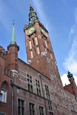 GDANSK, POLAND - 19 AUG; Polonya 'nın Gdansk kentindeki Gdansk Müzesi (Main Town Hall), 19 Ağustos 2019.