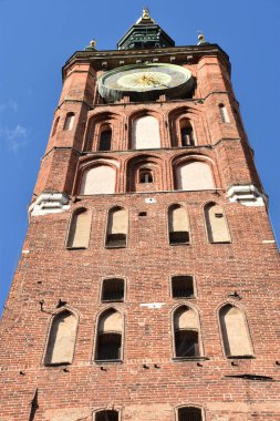 GDANSK, POLAND - 19 AUG; Polonya 'nın Gdansk kentindeki Gdansk Müzesi (Main Town Hall), 19 Ağustos 2019.