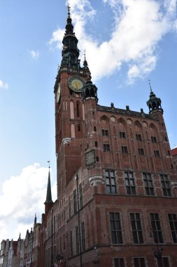 GDANSK, POLAND - 19 AUG; Polonya 'nın Gdansk kentindeki Gdansk Müzesi (Main Town Hall), 19 Ağustos 2019.