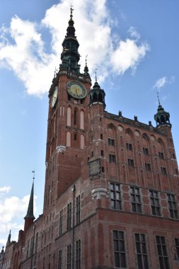 GDANSK, POLAND - 19 AUG; Polonya 'nın Gdansk kentindeki Gdansk Müzesi (Main Town Hall), 19 Ağustos 2019.