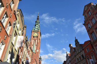 GDANSK, POLAND - 19 AUG; Polonya 'nın Gdansk kentindeki Gdansk Müzesi (Main Town Hall), 19 Ağustos 2019.
