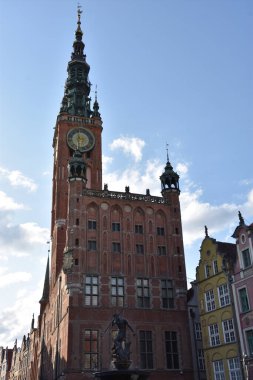 GDANSK, POLAND - 19 AUG; Polonya 'nın Gdansk kentindeki Gdansk Müzesi (Main Town Hall), 19 Ağustos 2019.