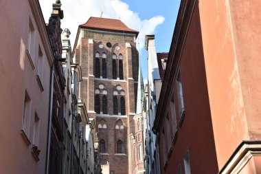 GDANSK, POLAND - 19 Ağustos 2019 'da Polonya' nın Gdansk şehrinde görüldüğü gibi.