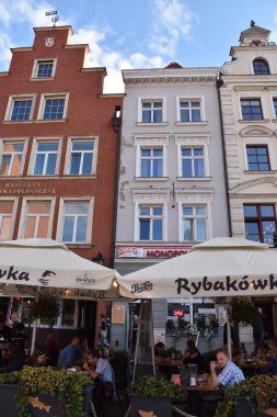 GDANSK, POLAND - 19 Ağustos 2019 'da Polonya' nın Gdansk şehrinde görüldüğü gibi.