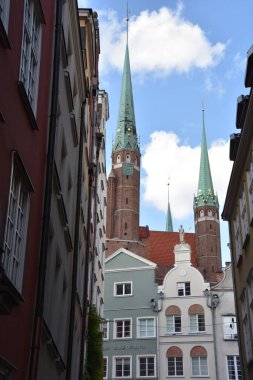 GDANSK, POLAND - 19 Ağustos 2019 'da Polonya' nın Gdansk şehrinde görüldüğü gibi.