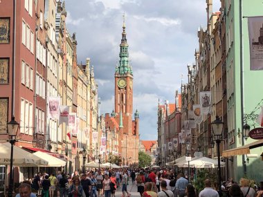 GDANSK, POLAND - 19 Ağustos 2019 'da Polonya' nın Gdansk şehrinde görüldüğü gibi.