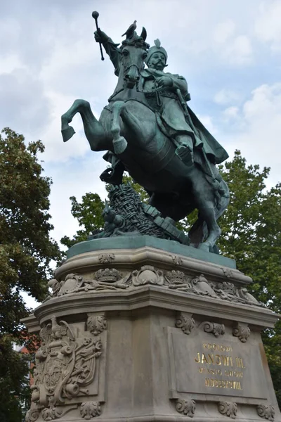 Gdansk Polen Aug Standbeeld Van Koning Johannes Iii Sobieski Gdansk — Stockfoto