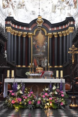 GDANSK, POLAND - 20 AUG; Polonya 'nın Gdansk kentindeki Oliwa Katedrali, 20 Ağustos 2019.