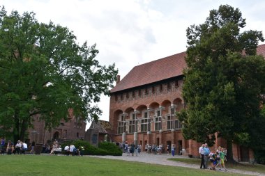 MALBORK, POLAND - 20 AUG Polonya 'daki Malbork Şatosu, 20 Ağustos 2019.