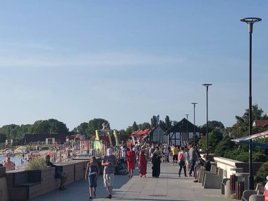 HEL, POLAND - 22 AUG Polonya 'nın Hel kasabasında, 22 Ağustos 2019' da görüldüğü gibi.