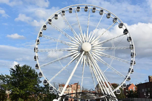 Gdansk Poland Aug Ambersky Gdansk Ferris Wheel Gdanskban Lengyelországban 2019 — Stock Fotó