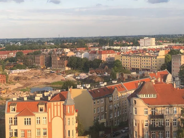 Gdansk Polonia Ago Vista Desde Cima Ambersky Rueda Gdansk Ferris —  Fotos de Stock
