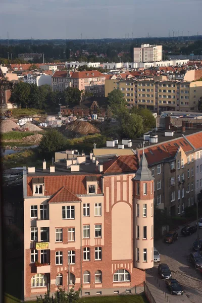 Gdansk ポーランド Aug グダニスクのアンバースキーグダニスクフェリスホイールの上からの眺め ポーランド 2019 — ストック写真