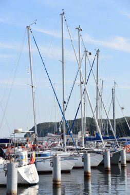 GDYNIA, POLAND - 23 AUG Polonya, Gdynia 'da Marina, 23 Ağustos 2019' da görüldüğü gibi.