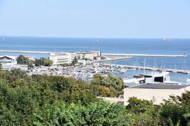GDYNIA, POLAND - 23 AUG Polonya, Gdynia 'da Marina, 23 Ağustos 2019' da görüldüğü gibi.