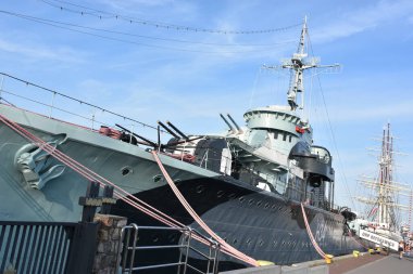 GDYNIA, POLAND - 23 AUG: ORP Blyskawica (H34) Gdynia, Polonya 'daki Şimşek Gemisi Müzesi, 23 Ağustos 2019.