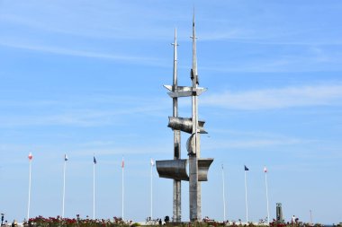 GDYNIA, POLAND - 23 Ağustos 2019 'da Polonya' nın Gdynia şehrinde görülen Pomnik Zagle Anıtı.