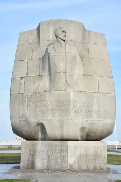 Gdynia Polonia Agosto Monumento Joseph Conrad Gdynia Polonia Visto Agosto — Foto Stock