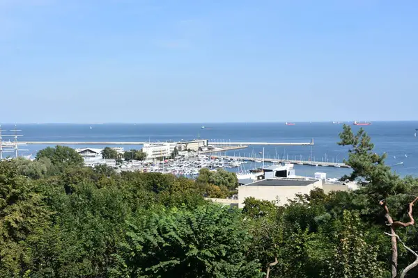 GDYNIA, POLAND - 23 AUG Polonya, Gdynia 'da Marina, 23 Ağustos 2019' da görüldüğü gibi.