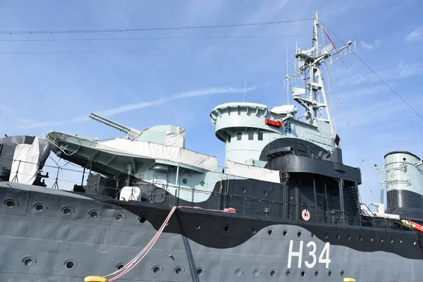 Gdynia Πολωνία Aug Orp Blyskawica H34 Lightning Ship Museum Στην — Φωτογραφία Αρχείου