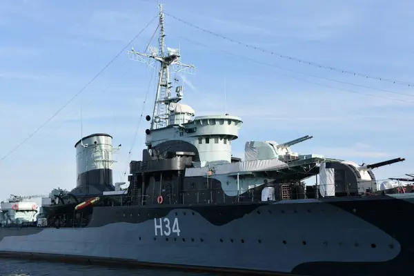 Gdynia Πολωνία Aug Orp Blyskawica H34 Lightning Ship Museum Στην — Φωτογραφία Αρχείου