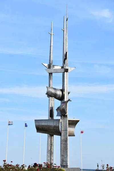 Gdynia Polónia Agosto Pomnik Zagle Monumento Velas Gdynia Polônia Como — Fotografia de Stock