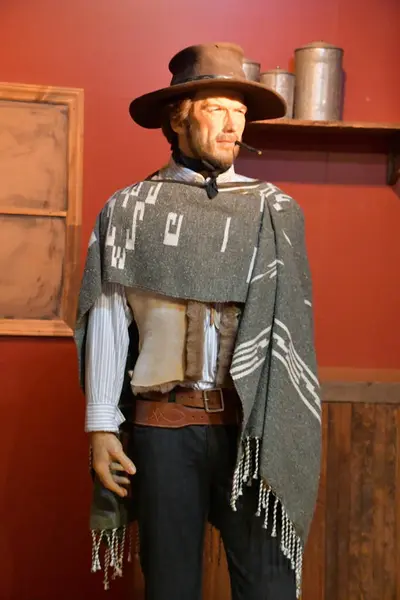 Pigeon Forge Apr Clint Eastwood Staty Vid Hollywood Wax Museum — Stockfoto