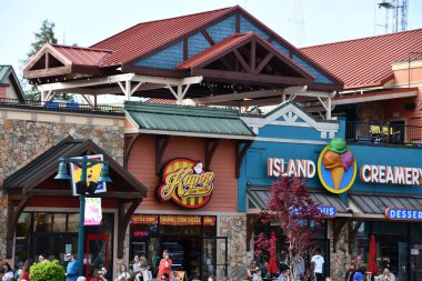 PIGEON Forge, TN - 12 Nisan 2022 'de Tennessee' deki Pigeon Forge Adası. 