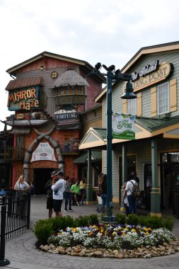 PIGEON Forge, TN - 12 Nisan 2022 'de Tennessee' deki Pigeon Forge Adası. 