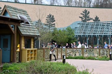 SEVIERVILLE TN - 13 Nisan 2022 'de görüldüğü üzere Sevierville, Tennessee' deki Dollywood Tema Parkı.