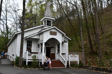 SEVIERVILLE TN - 13 Nisan 2022 'de Robert F Thomas Chapel Sevierville, Tennessee' deki Dollywood Tema Parkı 'nda görüldü..