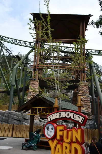 Sevierville Apr Firehouse Fun Yard Dollywood Theme Park Sevierville Tennessee — Stock Photo, Image