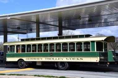 17 Nisan 2022 'de Hershey' s Çikolata Dünyası 'nda Hersheys Trolley Works tarafından görüldü..