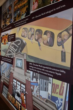 Hersheys Çikolata Turu, 17 Nisan 2022 'de Hershey, Pennsylvania' daki Hersheys Çikolata Dünyası 'nda görüldü..