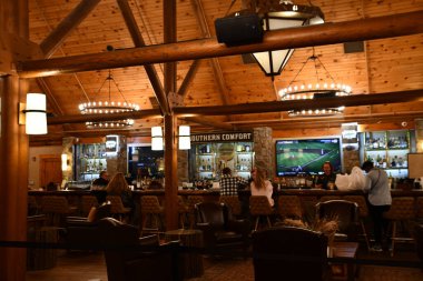 GATLINBURG TN - 11 Nisan 2022 'de görüldüğü üzere Tennessee, Gatlinburg şehir merkezi.
