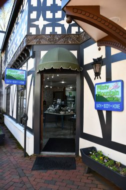 GATLINBURG TN - 11 Nisan 2022 'de görüldüğü üzere Tennessee, Gatlinburg şehir merkezi.