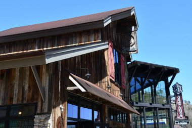 GATLINBURG TN - 11 Nisan 2022 'de görüldüğü üzere Tennessee, Gatlinburg şehir merkezi.