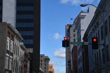 ROANOKE VA - 9 Nisan 2022 'de görüldüğü gibi, Virginia' nın Roanoke kasabası..