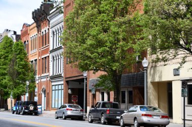 ROANOKE VA - 9 Nisan 2022 'de görüldüğü gibi, Virginia' nın Roanoke kasabası..