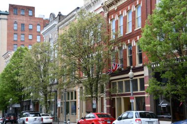 ROANOKE VA - 9 Nisan 2022 'de görüldüğü gibi, Virginia' nın Roanoke kasabası..