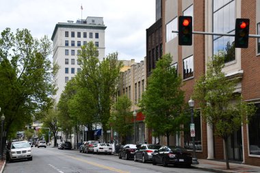 ROANOKE VA - 9 Nisan 2022 'de görüldüğü gibi, Virginia' nın Roanoke kasabası..