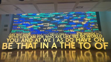 Washington DC 'deki bir dil sanatları müzesi olan Planet Word' deki sergiden Kelimeler nereden geliyor, 2..