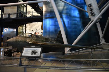 Chantilly, Virginia 'daki Smithsonian Hava ve Uzay Müzesi' nin bir parçası olan Steven F Udvar-Hazy Center 'da 3..