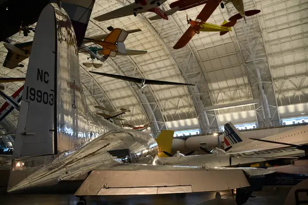 stock image CHANTILLY VA - SEP 3: Exhibits at Steven F Udvar-Hazy Center, a part of the Smithsonian Air and Space Museum in Chantilly, Virginia, as seen on Sep 3, 2023.