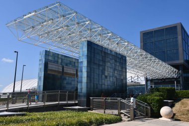 Chantilly, Virginia 'daki Smithsonian Hava ve Uzay Müzesi' nin bir parçası olan Steven F Udvar-Hazy Center, 3 Eylül 2023 'te görüldü..