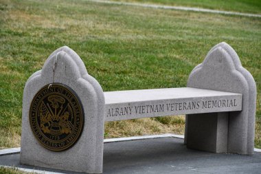 ALBANY NY - 28 Mayıs 2021 'de Albany, New York' ta görülen Vietnam Gazileri Anıtı.