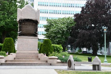 ALBANY NY - 28 Mayıs 2021 'de Albany, New York' ta görülen Vietnam Savaşı Anıtı.